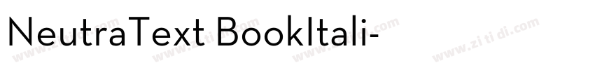 NeutraText BookItali字体转换 NeutraText BookItali字体转换